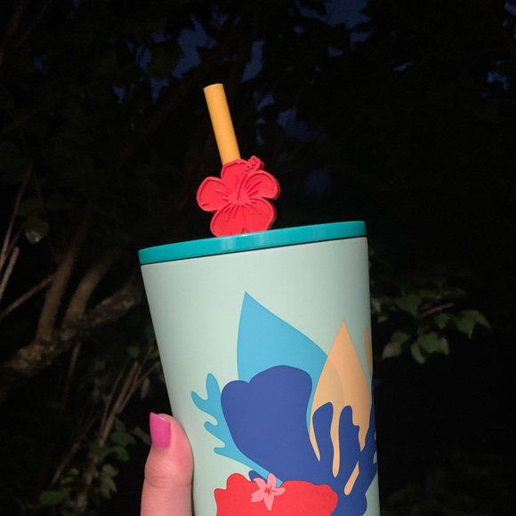 Hibiscus Flower Straw Topper - Picture 3 of 3